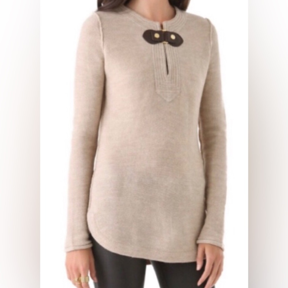 Tory Burch Sand Tunic Women’s Size M Sweater Wool Blend Top